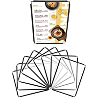 Los mejores  - Belle Vous Funda para Cartas Restaurantes Pliegue Doble A4 (Pack de 10) Cartas para Restaurante Soporte para Menú Estilo…